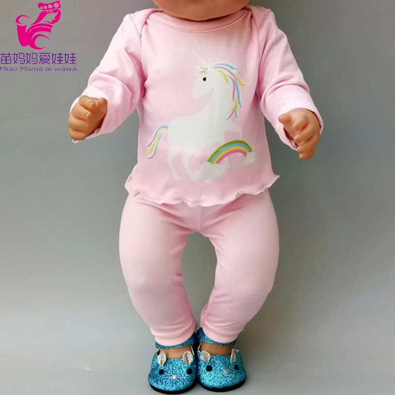 Детская зимняя флисовая одежда и черные штаны для куклы 18 дюймов Одежда детские