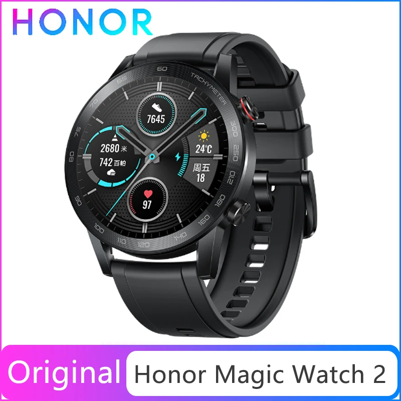 Фото Оригинальные часы Honor Magic 2 умные с пульсометром и контролем давления сна Оригинальные часы Honor Magic 2 умные с пульсометром и контролем давления сна