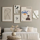 Постер на стену для девочек в скандинавском стиле, настенная Картина на холсте с изображением растений, цветов, Декоративные плакаты для спальни