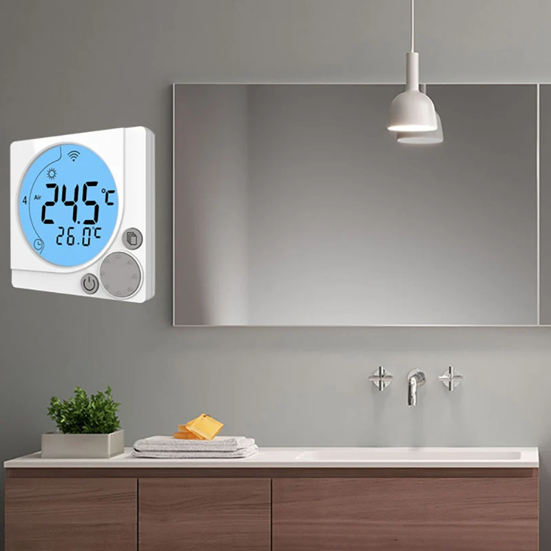 

C28 Wifi Circular Electric Heating System Thermostat Round Digital Thermostat Smart Temperature Controller