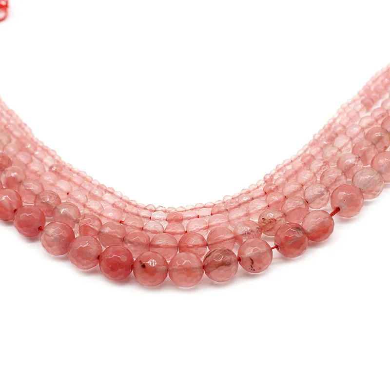 Бусины из красных кристаллов арбуза граненые 4/ 6/8/для самостоятельного