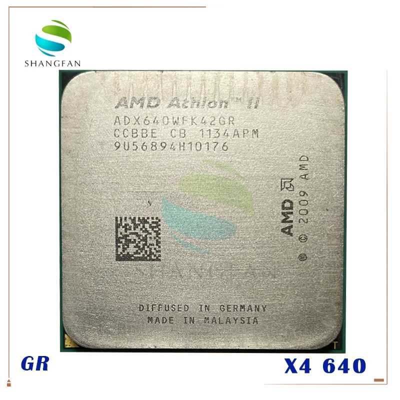 AMD Athlon X4 640 3 ГГц Quad Core Процессор процессор ADX640WFK42GR 95 Вт Разъем AM3 938pin|Процессоры| |