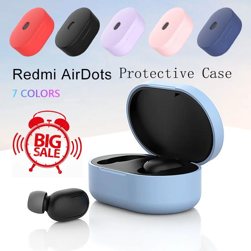 

New Silicone Protective Cover Case Silicone Drop Protection Sleeve Non-slip Protective Cover For Xiaomi Redmi Airdots Earphone