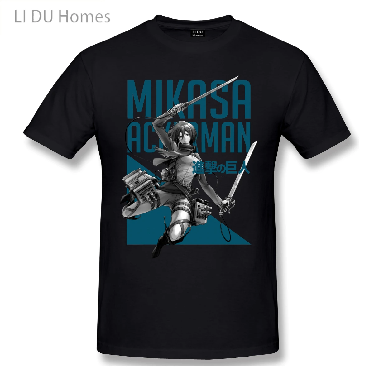 

LIDU Attack On Titan Mikasa Ackerman Cool T Shirts WoMen Man's T-shirt Cotton Summer Tshirts Short Sleeve Graphics Tee Tops