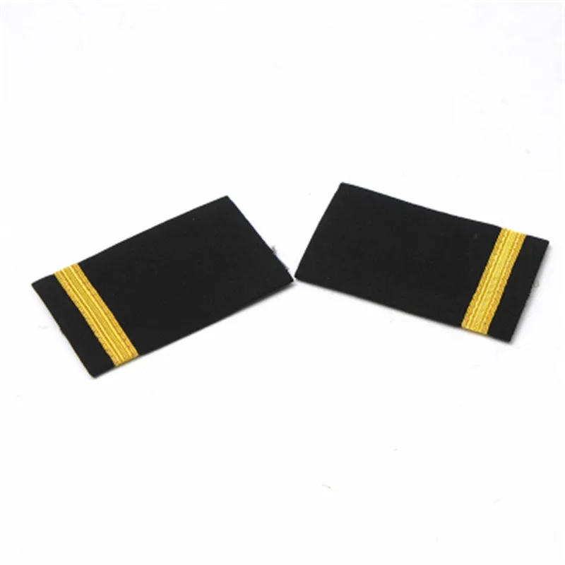 One Bar Четыре золотых бара авиалиний пилот Epaulets капитан Наплечные доски Insignia Ползунки Хэллоуин косплей эполет для пилота - Цвет: One Bar
