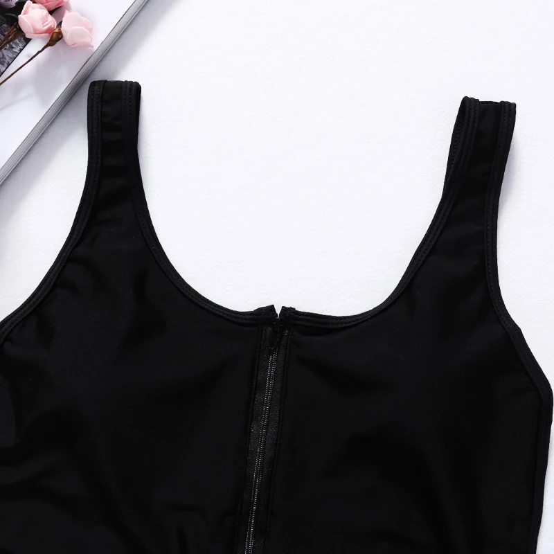 

V neck Zipper One-Piece Swimsuit High Cut Swimwear Women Bikini Low Cut Maillot