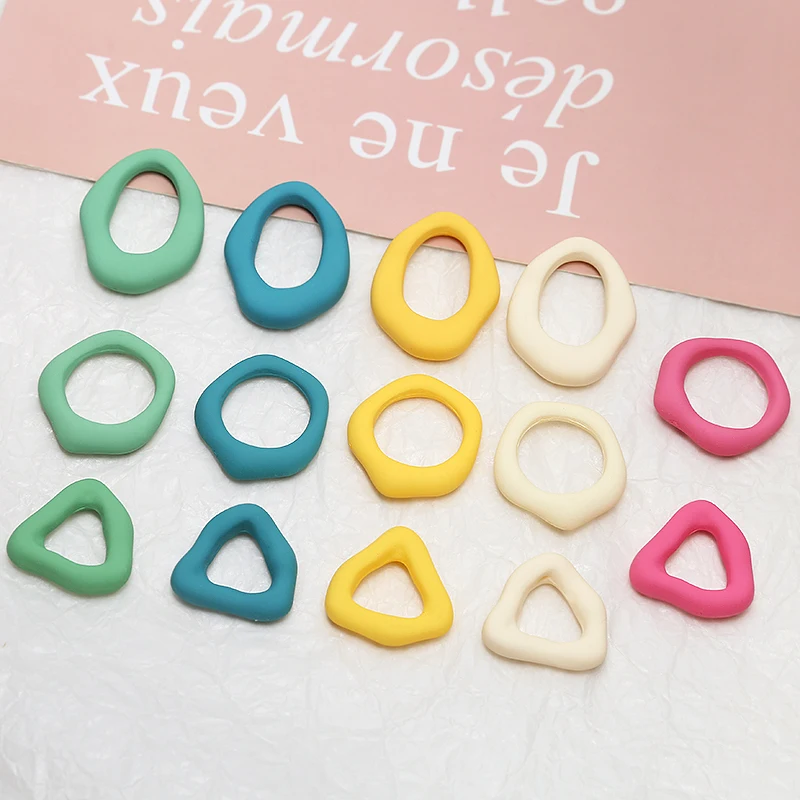 

Japan and South Korea simple frosted rubber texture resin irregular geometry diy handmade jewelry earrings accessories materials