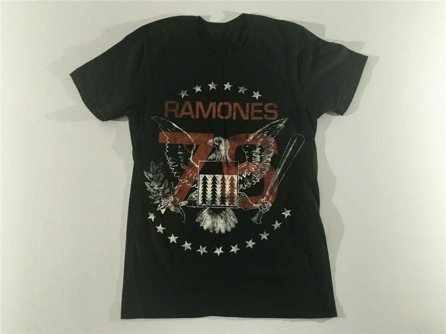Ramones женская футболка Цвет Черный Размер маленькие крутые Топы Футболка|Мужские