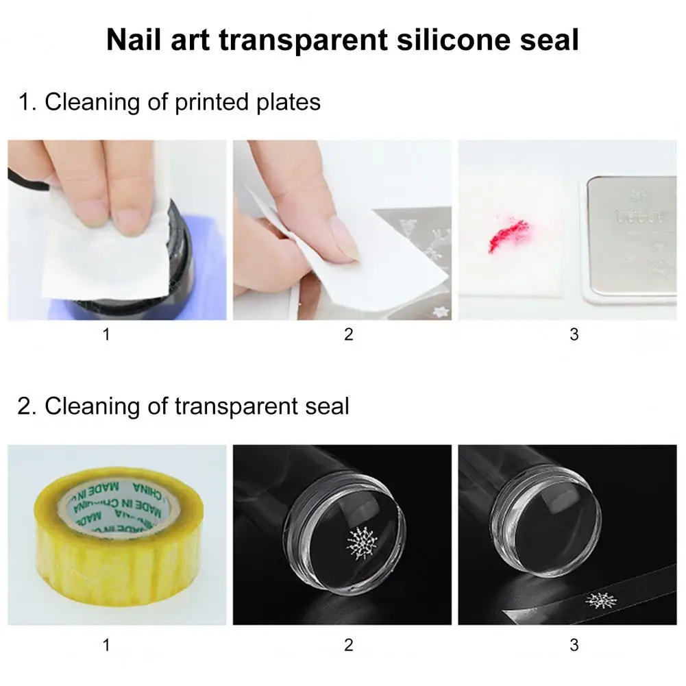 

Soft Stain Resistant Compact Transparent Nail Art Scraper Stamper for Home Use