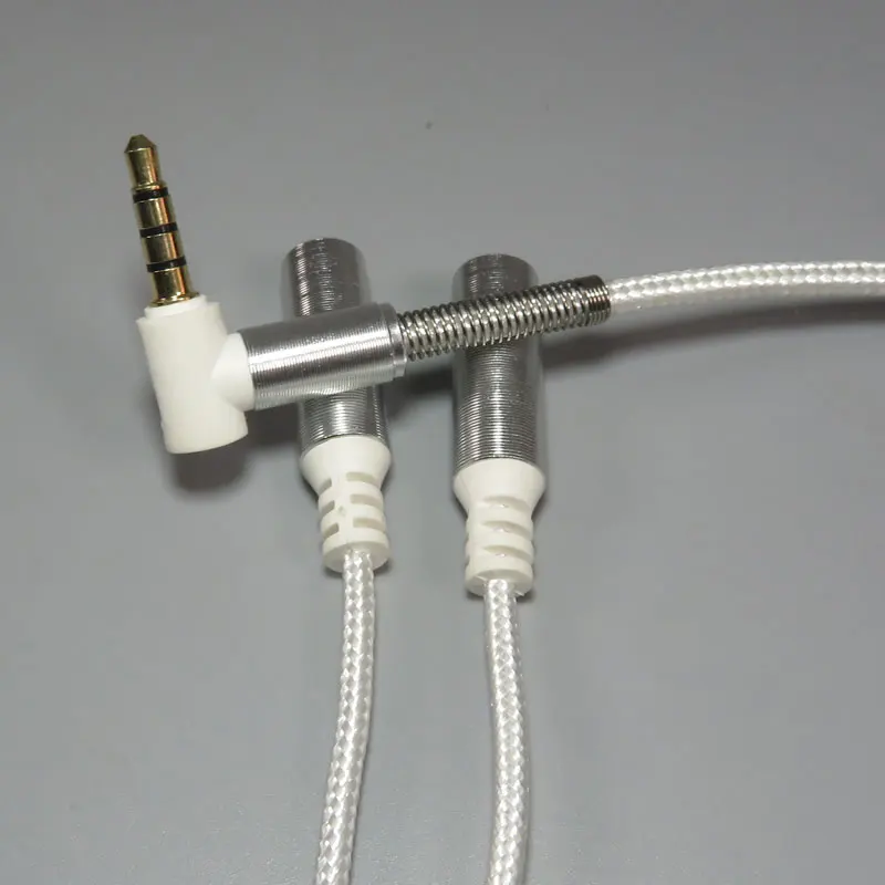 Изгибающиеся наушники подключение музыки 1 к 2 гарнитура с угловым штекером 90 не