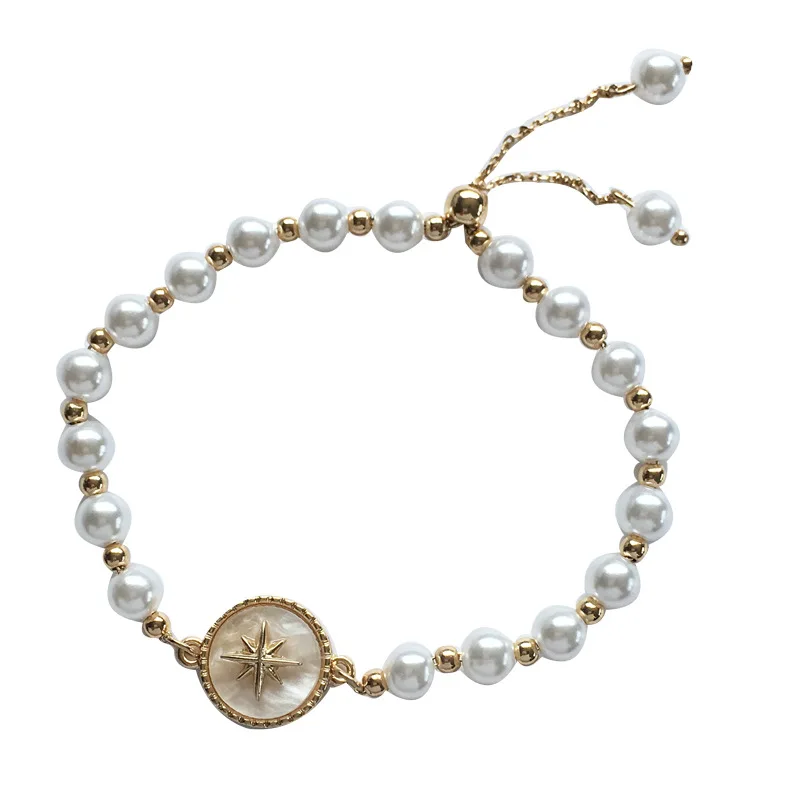 

V-520 Personality creative European design pearl bracelet female lady sense temperament bracelet dignified jewelry female