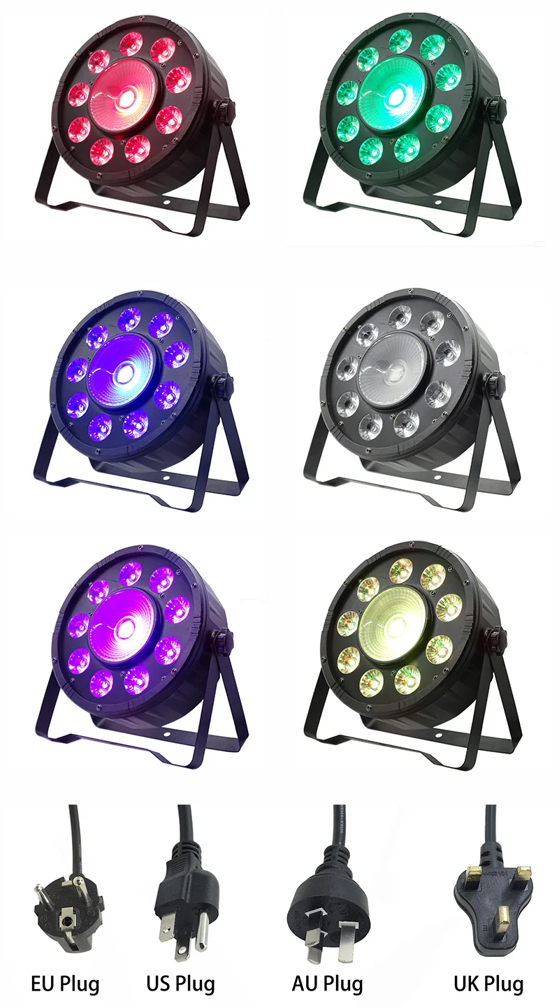 6 шт./лот 9x10 Вт 30 Вт COB RGB 3в1 Par Light 9*10 Вт+ 30 Вт Led DMX512 управление диско свадебное сценическое освещение