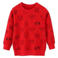 zeebread childrens animals print sweatshirts red cotton baby boys girls tops toddler kids shirts costume clothes