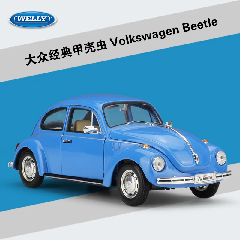 Модель автомобиля Volkswagen Beetle тип 1 из металлического сплава 1:24|Наземный транспорт|