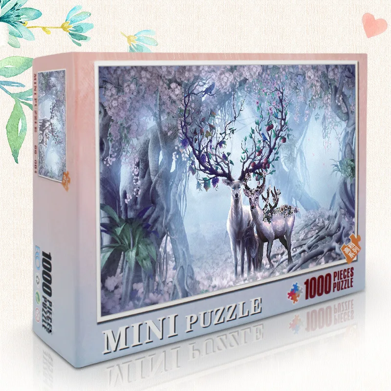 1000 штук Пазлы для взрослых сборка картины пейзаж бумага декомпрессия