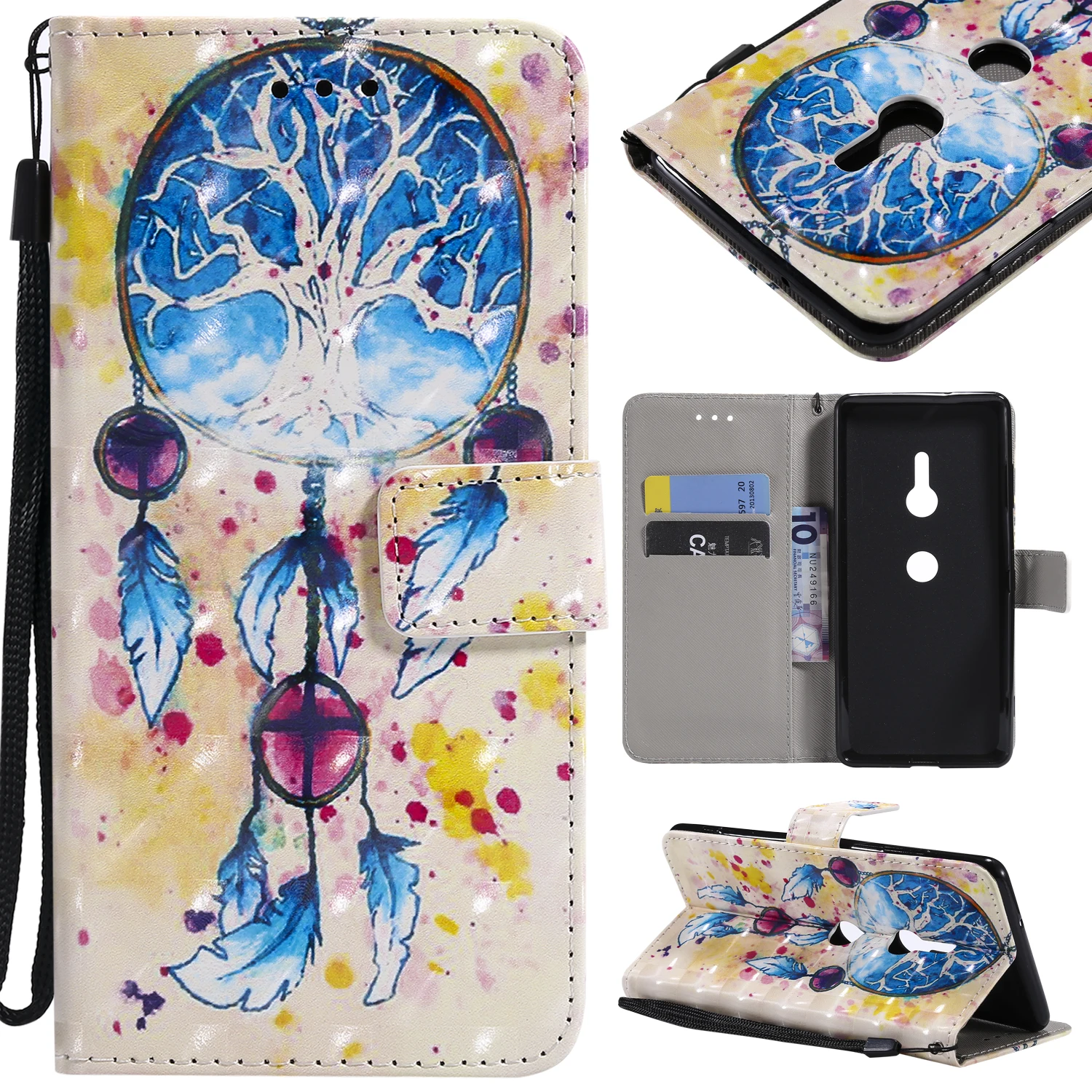 3D абстрактный узорчатый флип-бумажник чехол из искусственной кожи для iphone 5G SE 5s 6G