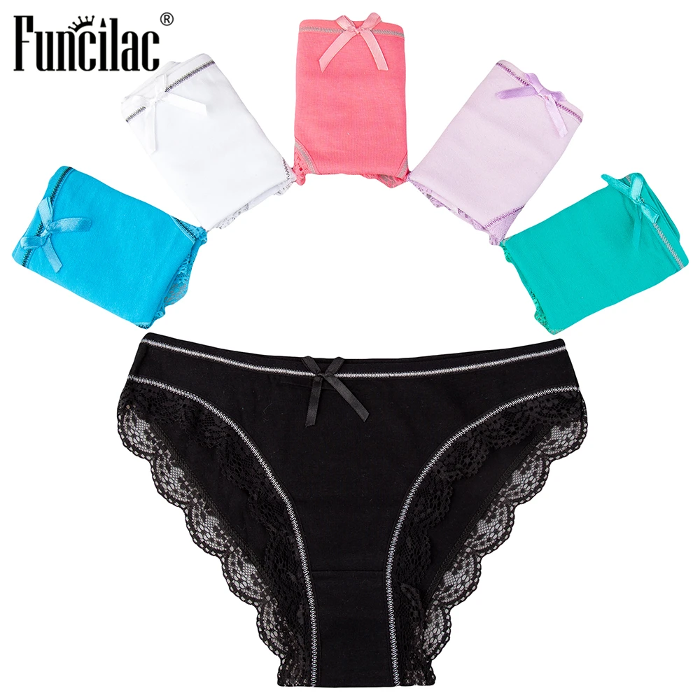 FUNCILAC сексуальные кружевные трусики Для женщин трусы для женские с низкой