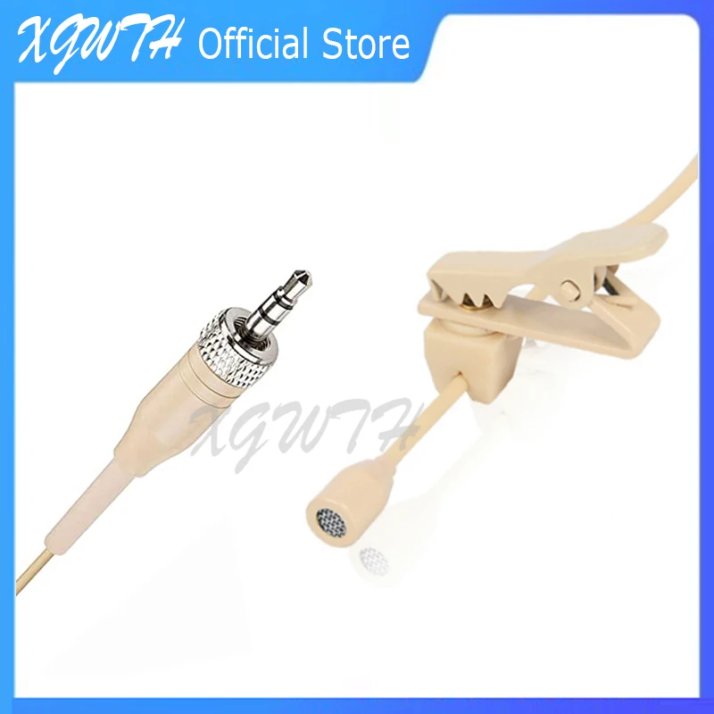Clip Lapel Lavalier Microphone Condenser for Sennheiser G1 G2 G3 Wireless Mic Transmitter System 3.5mm Jack Stereo Screw Lock |
