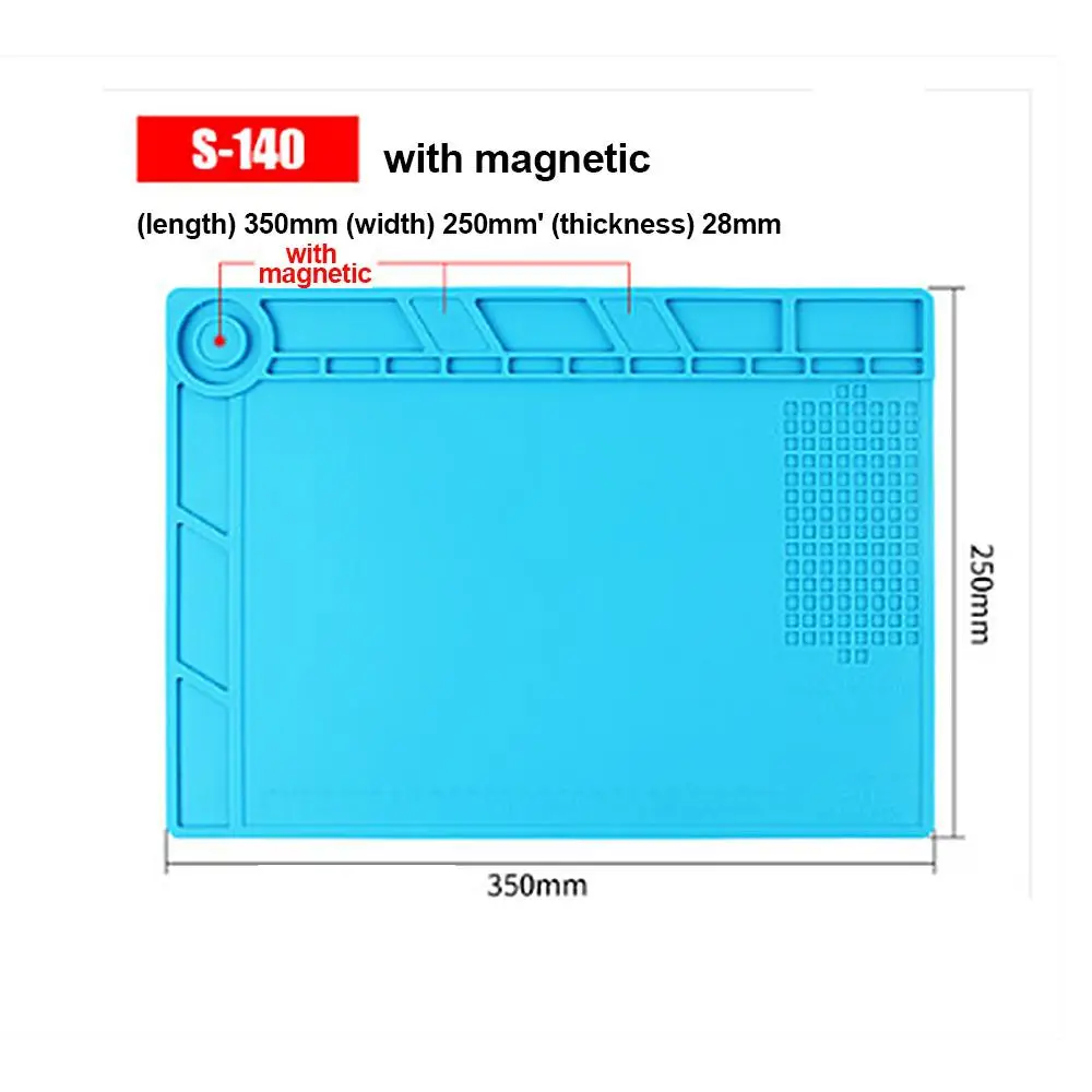 

Silicone Blue Maintenance Mat Welding Table Mat Portable Durable Repairing Insulator Pad Tool Handheld Silicone Mat Practical