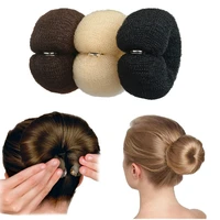 2pcsset ladies donut tray hair dryer long buckle nylon hair tie new hairdressing tools hair accessories for girls women