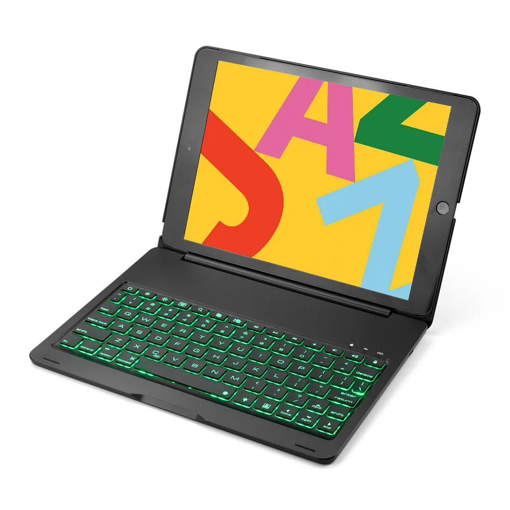 Тонкий умный алюминиевый беспроводной чехол с клавиатурой со светодиодной