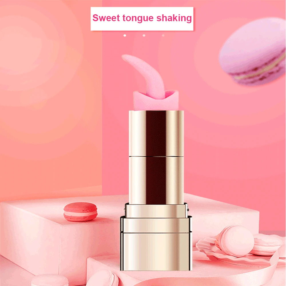 Эротическая секс-игрушка 10 скоростей мини-помада пуля вибратор лижущий язык