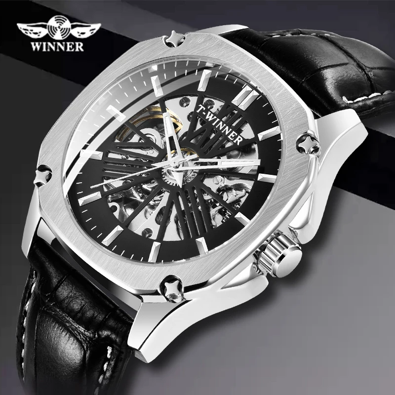 WINNER Мужские автоматические механические часы Diver спортивные Элитный бренд Для