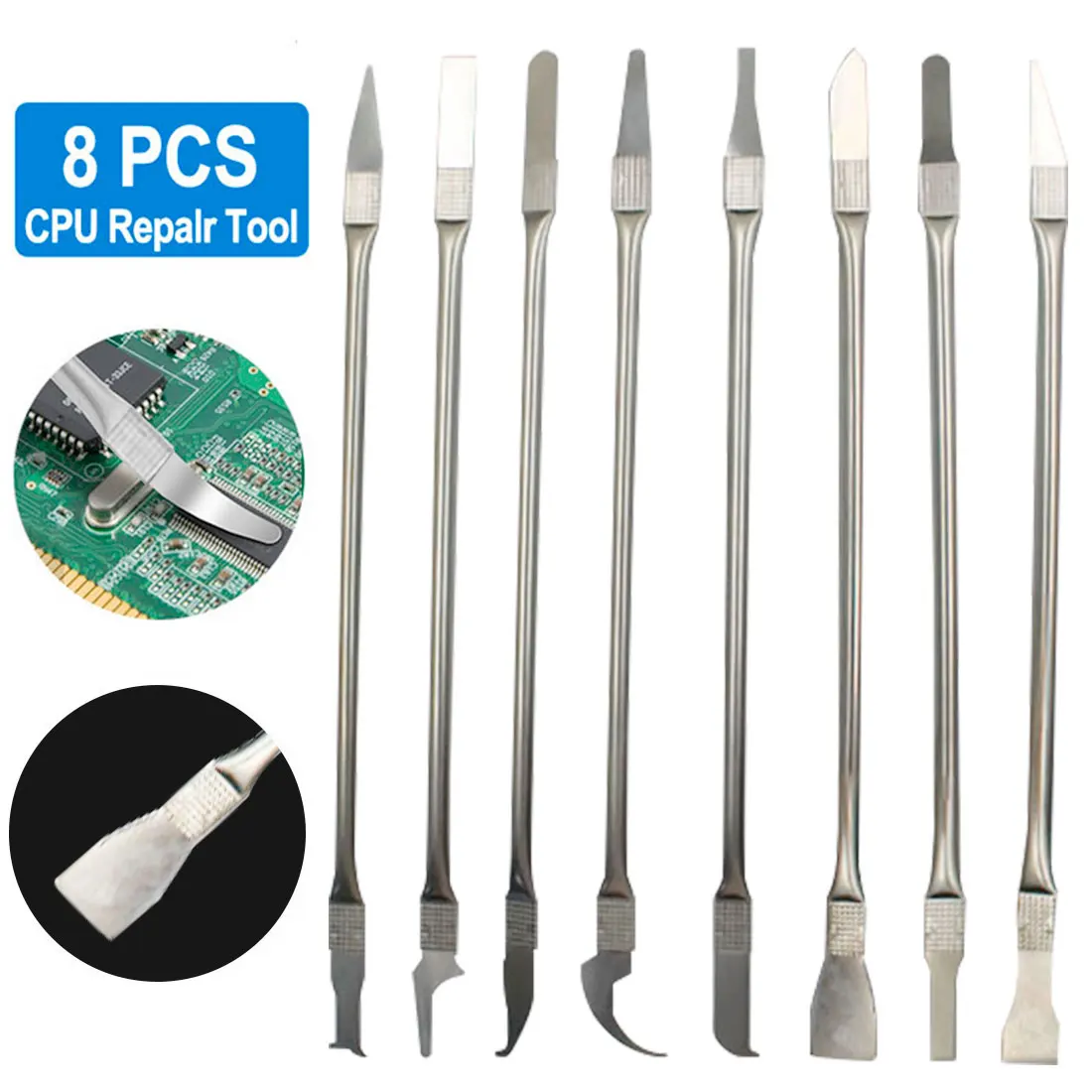 

8in 1 IC Chip Repair Thin Tools Set CPU Metal Remover Burin To Remove Repair Glue Removal Knife For Mobile Phone Computer CPU