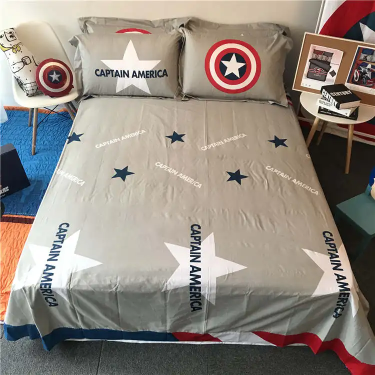 100% хлопок с изображением героев фильма Марвел щит Человека-паука стеганное