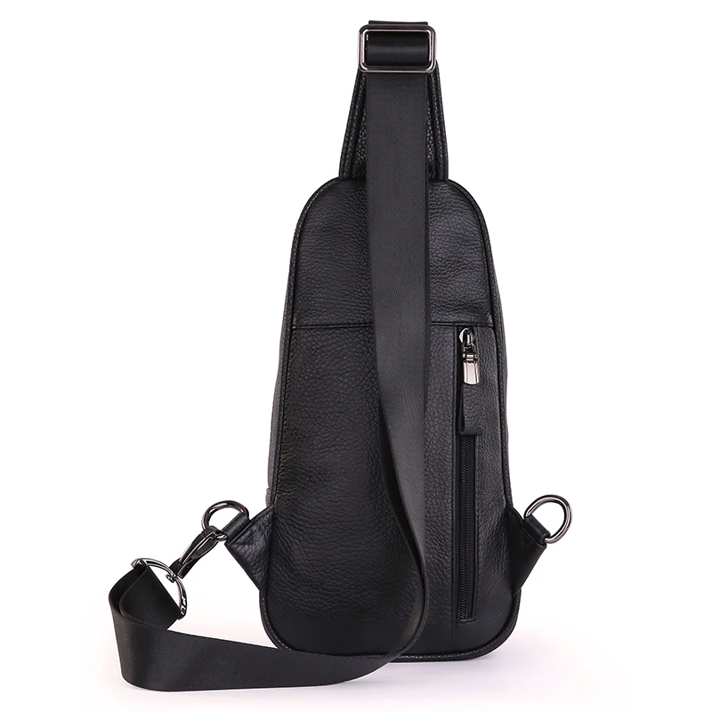Мужская нагрудная сумка из 2020 натуральной коровьей кожи мессенджер на плечо