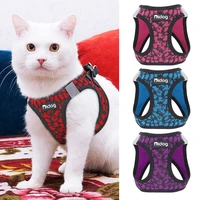 breathable cat harness and leash set reflective mesh pet puppy harness vest lead leahes chihuahua harness for small dogs cat