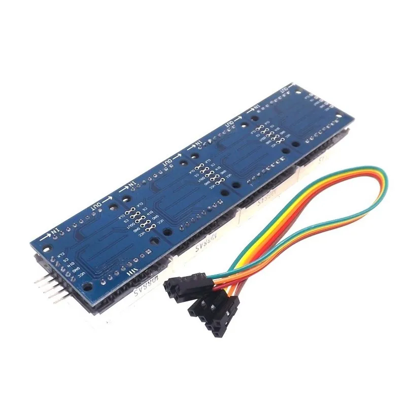 MAX7219 матричный модуль для микроконтроллера Arduino 4 в одном дисплее с линией
