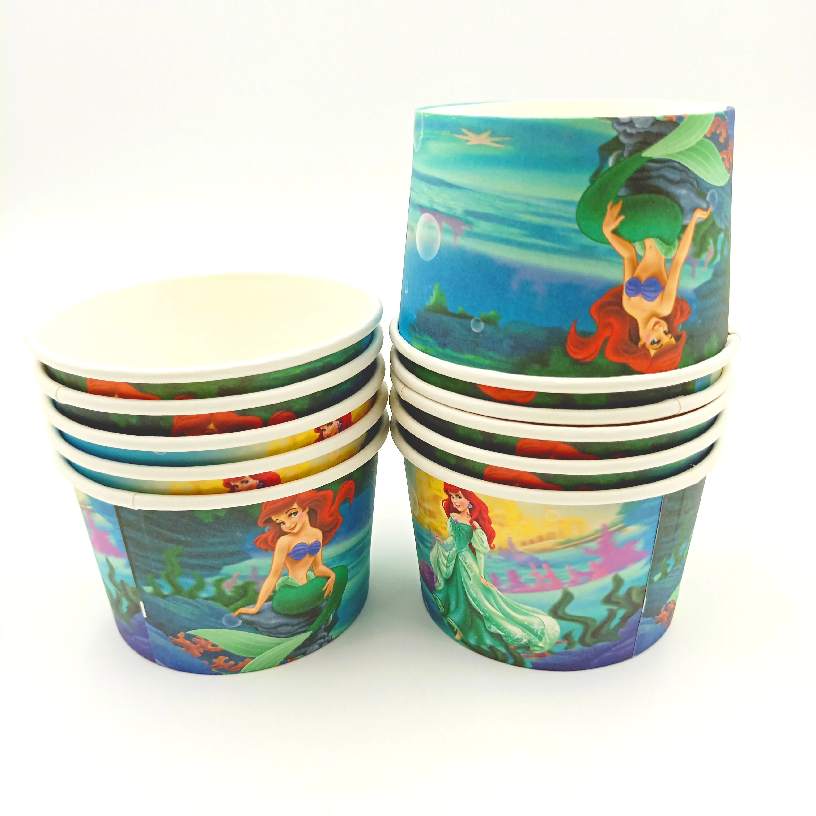 10 шт./лот Русалка тема мороженое чашки ребенок душ вечерние принадлежности чаша
