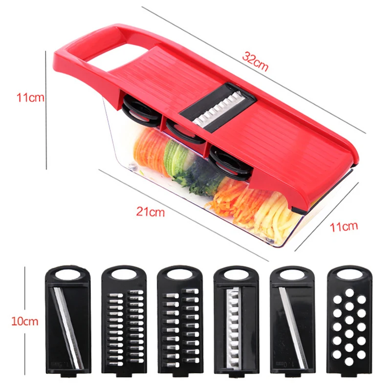 Регулируемая овощерезка 6 лезвий|Универсальный автомобильный держатель| |