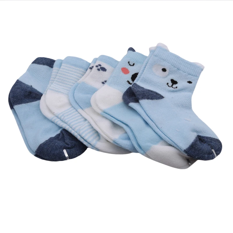 

5Pairs/Lot Cartoon Baby Socks Summer Children Sock Breathable Cotton Kid Socks For Boys Girls Thin Socks
