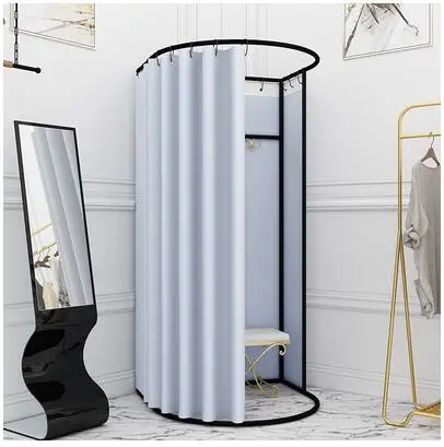 

Clothing store mobile fitting room curtain fall temporary folding portable simple changing room SYJ display stand