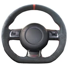 Замша Алькантара чехол рулевого колеса автомобиля для Audi TT TTS (8J) 2006-2013 2014 A3 S3 (8P) Sportback 2008-2010 2011 2012 R8 (42)