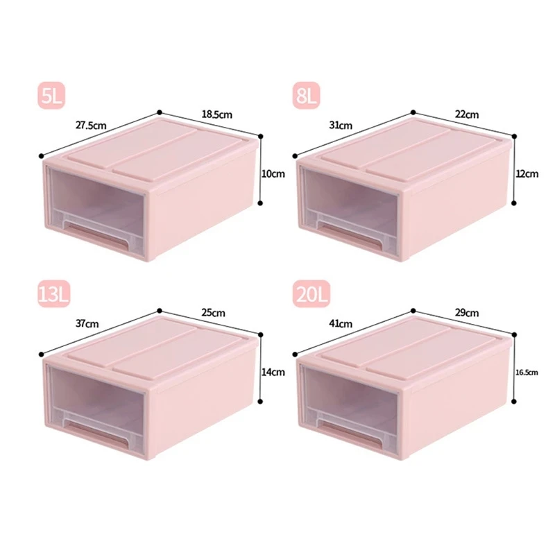 

Plastic Drawer Clothes Storage Box Case Underwear Bra Socks Organizer Toy Snacks Sundries Storage Container Makeup Organizer Bin