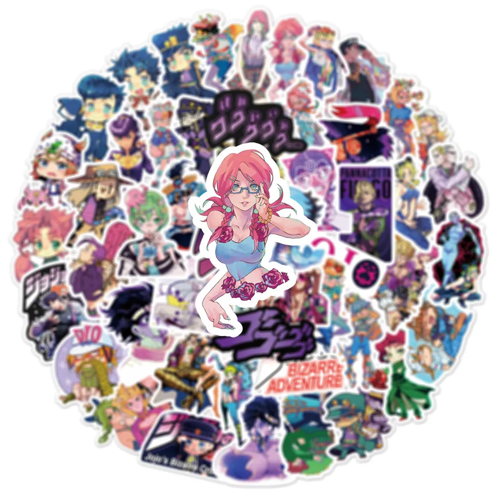 10/30/50PCS Japanese Animation JOJO Wonderful Adventure Graffiti Waterproof Sticker SuitcaseCarHelmetGuitarRefrigeratorWholesale |