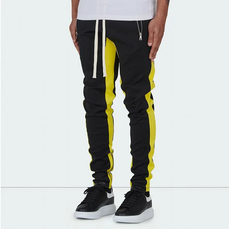 Штаны спортивные мужские в полоску на молнии стиле хип-хоп | Мужская одежда