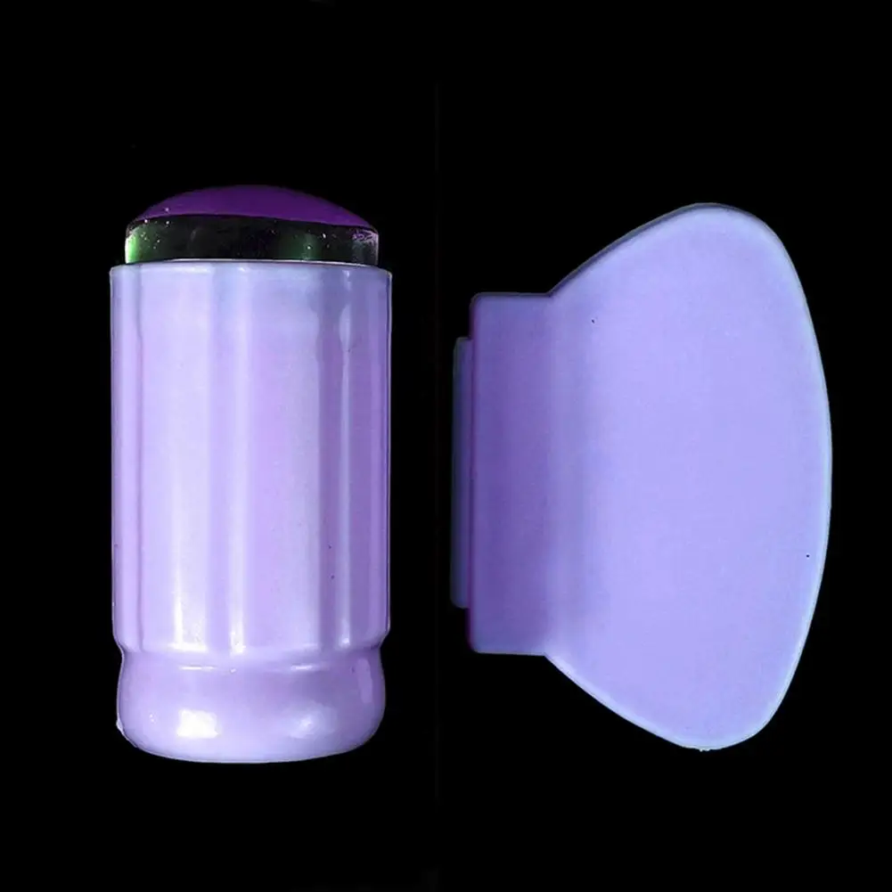 Nail Stamper Scraper Fashion French Manicure Detachable Artwork Making Silicone Seal Templates Printing Tips Tool | Красота и