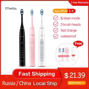 OBELLA T10 Electric Toothbrush 5 Modes USB Fast Charging Tooth Brush Adult  Waterproof Toothbrush Face Cleaning Machine Gift