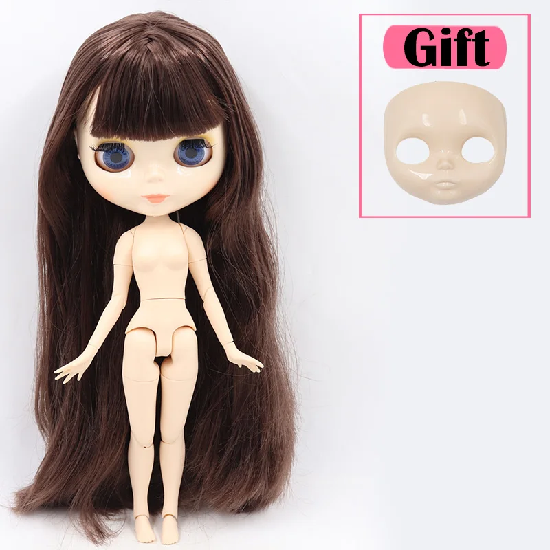 doll face ICY Blyth Кукла № 1 глянцевое лицо белая кожа сустава тела 1/6 BJD Специальная цена 1/4 BJD, Pullip, Jerryberry, Licca игрушка подарок - Цвет: doll face