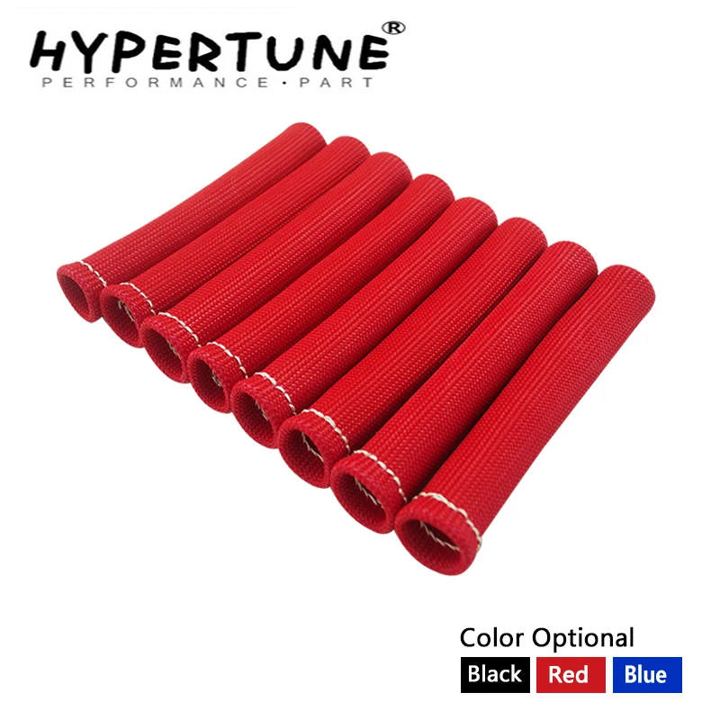 

8PCS/LOT Universal Fiberglass Spark plug Heat Protector Sleeve sleeving fuel A/C oil line wiring 6'BLACK,RED,BLUE HT-SPH11