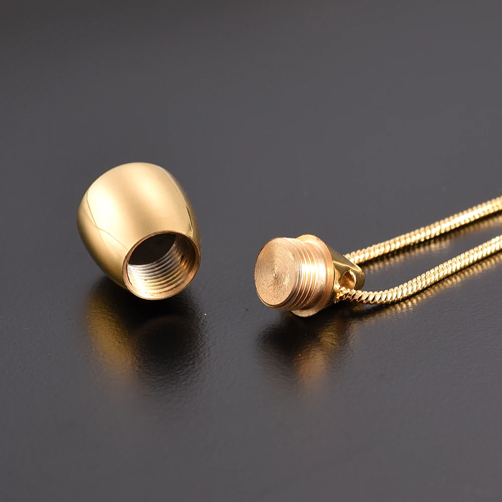 

IJD9924 Stainless Steel Water Drop Memorial Urn Pendant Human Cremation keepsake necklaces for ashes souvenir jewelry