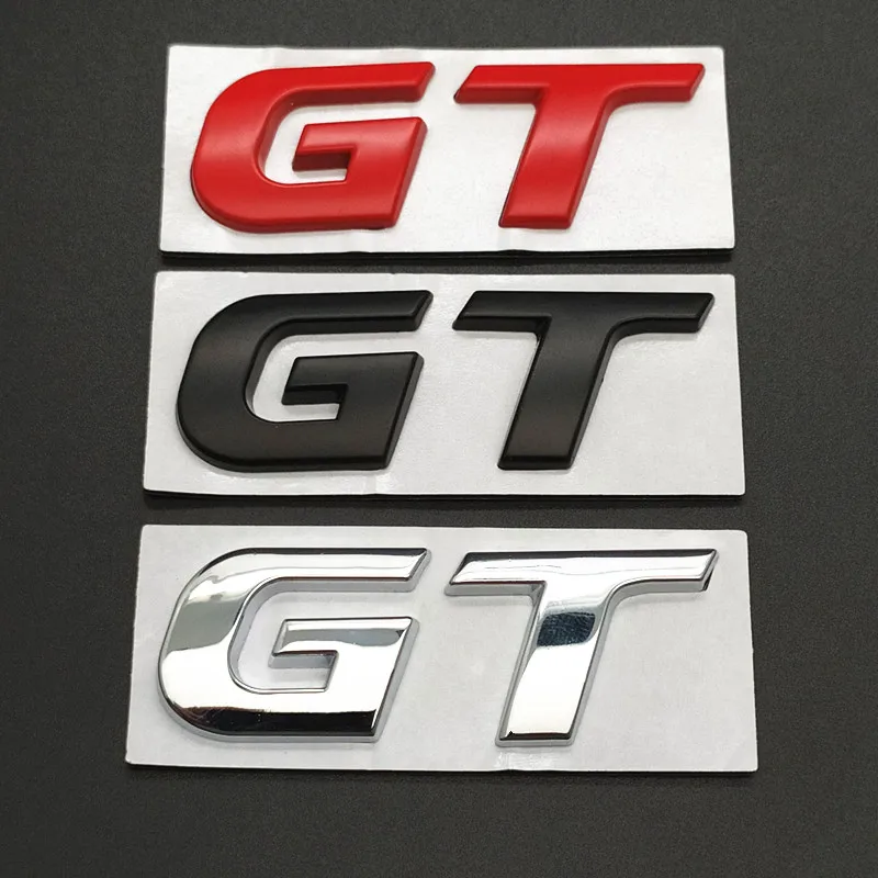 3D металлический Хромовая Серебряная черного и красного цвета GT SPORT для VW Защитные