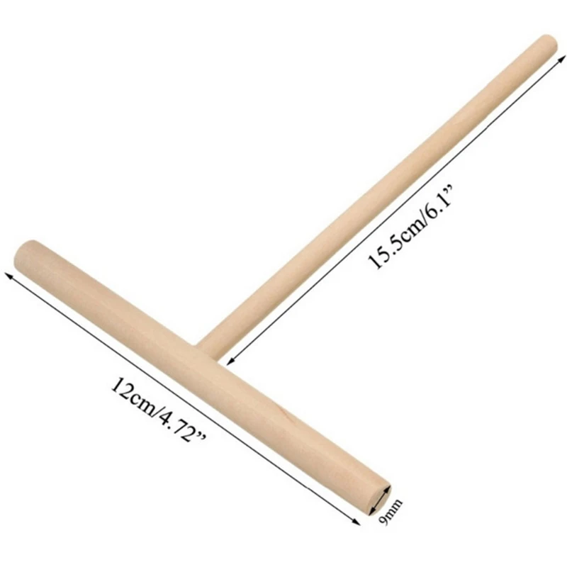 

T-Shaped Kitchen Tool DIY Batter Pancake Bamboo Scraper For Household Commercial Use