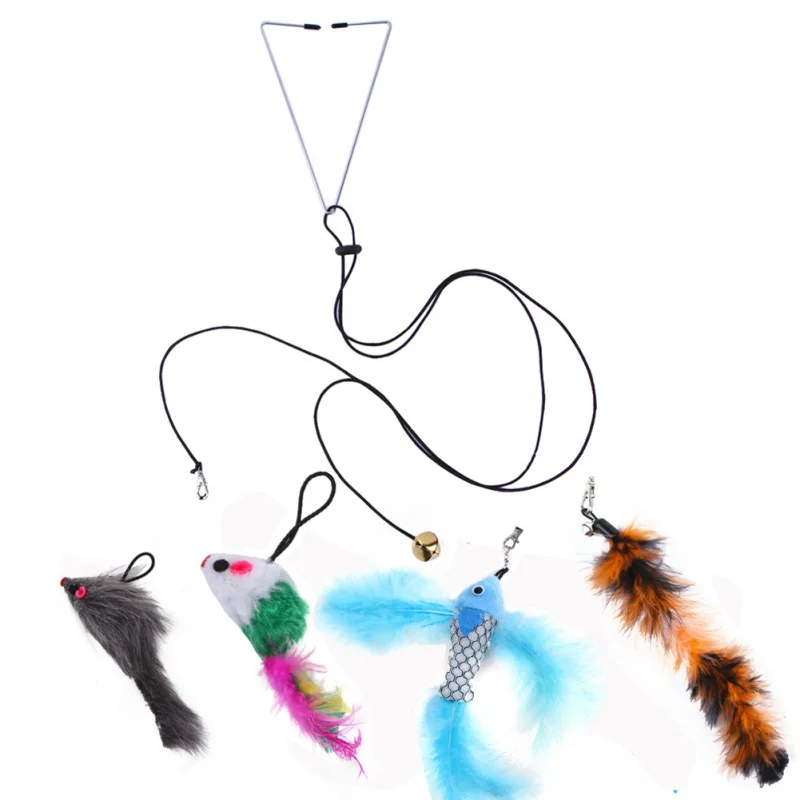 

Cat Toy Hanging Door Retractable Cat Scratch Elastic Rope Mouse Toys for Cat Funny Pet Cat Self-excited Toy Cat Accessories