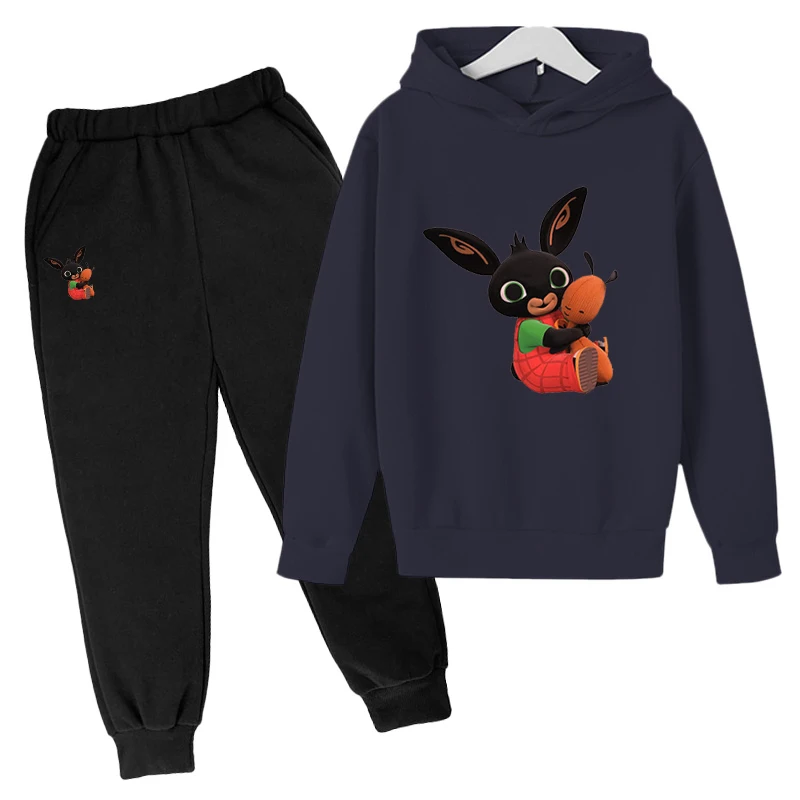

Spring and Autumn Bing Rabbit Hoodie Suit Cotton Kids Hoodie + Pants 2-piece Children Clothing Set 4-14 Years Girls Boys Clothes