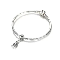 925 sterling silver european castle pendant designer charms bracelet fashion jewelry diy making for original pandora